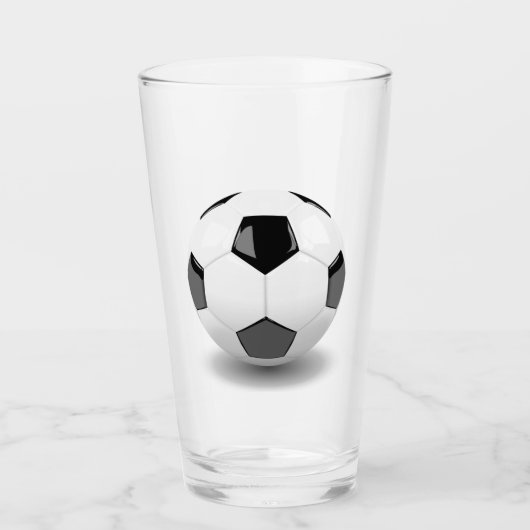 美しい3Dサッカーボール タンブラーグラス (正面)