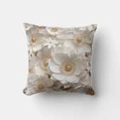 美しい3Dホワイトガーデニアブライダル クッション (正面)