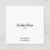 美しい3D名ポップ・アートの刺   スクエア名刺 (裏面)