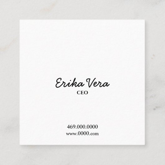 美しい3D名ポップ・アートの刺   スクエア名刺 (裏面)