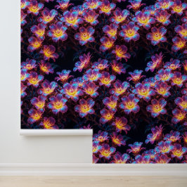 美しい3D壁白熱［赤熱］光を放つ紙 壁紙