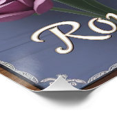 美しい3D木製シンボルや象徴と隆起フローラ ポスター (コーナー)