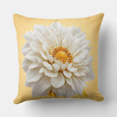 美しい3D白い花 クッション (裏面)