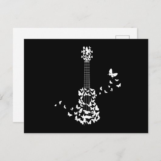 美しい4弦のウクレレ楽器 ポストカード (正面/裏面)