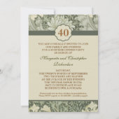 美しい40周年結婚招待状 招待状 (裏面)