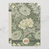 美しい40周年結婚記念日の招待状 招待状 (正面/裏面)