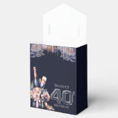 美しい40歳の誕生日パーソナライズされた フェイバーボックス (オープン)