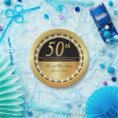 美しい50周年結婚記念 ペーパープレート (パーティー)