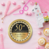 美しい50周年結婚記念 ペーパープレート (パーティー)