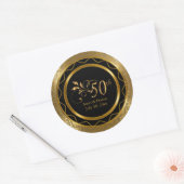 美しい50周年結婚記念 ラウンドシール (封筒)