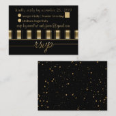 美しい50thゴールデンアニバーサリーRSVP 2 エンクロージャーカード (正面/裏面)