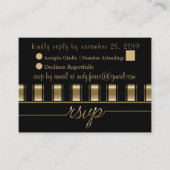 美しい50thゴールデンアニバーサリーRSVP 2 エンクロージャーカード (正面)