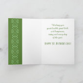 美しい5"x7"セントパトリックの日のグリーティングカード カード (内部)