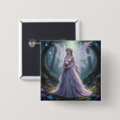 美しい6月パールフェアリー 缶バッジ (正面&裏面)