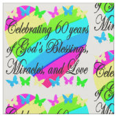 美しい60誕生日神を愛する布 ファブリック (クローズアップ)