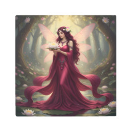 美しい7月ルビーフェアリー メタルプリント