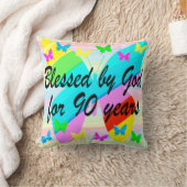 美しい90誕生日神の恵み枕 クッション (ブランケット)