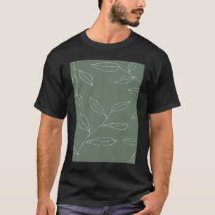 美しい かわいい ボホ テレビの木の枝 パターン 白と Tシャツ