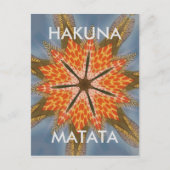 美しい アフリカの星柄プリントデザイン。 ポストカード (正面)