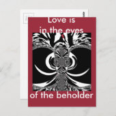 美しい アフリカの 白と黒の プリントアート ポストカード (正面/裏面)