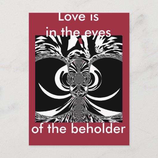 美しい アフリカの 白と黒の プリントアート ポストカード (正面)