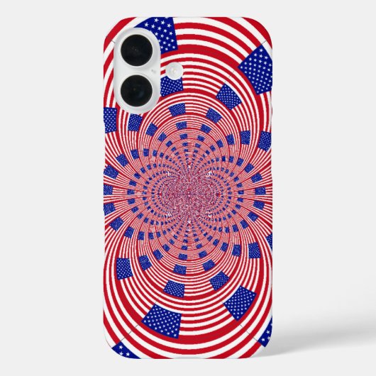 美しい アメリカ合衆国国旗の万華鏡デザイン Case-Mate iPhoneケース (裏面)