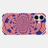 美しい アメリカ合衆国国旗の万華鏡デザイン Case-Mate iPhoneケース (裏面 (横))