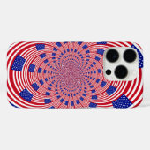 美しい アメリカ合衆国国旗 | カレイドスコープデザイン Case-Mate iPhoneケース (裏面 (横))