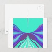 美しい アメージングな パープル サイアン モチーフ パターン デザイン ポストカード (正面/裏面)