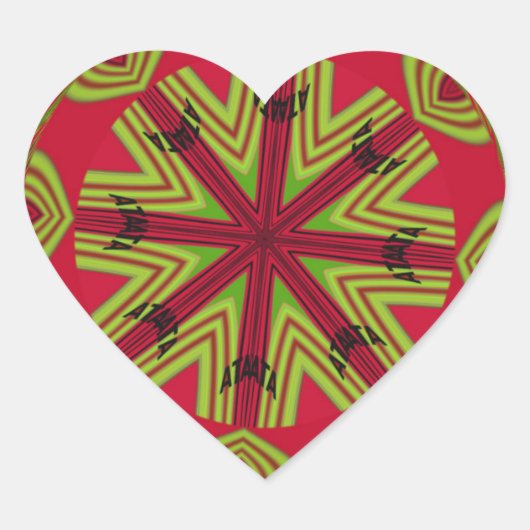 美しい アメージング アフリカの 伝統的な デザイン ハートシール (正面)