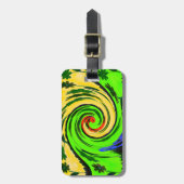 美しい アメージング ウェーブ サマー ウェーブ フローラル カラー ラゲッジタグ (正面縦)