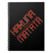 美しい アメージング エンボス加工 レッド ハクナマタタ テキスト ノートブック (正面)