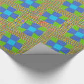 美しい アメージング グリーン ブルー シアン アート プリント デザイン ラッピングペーパー (角)