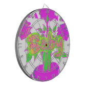 美しい アメージング ベイビーピンク インスピレーション フラワーズ ダーツボード (正面左)