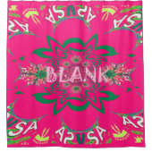 美しい アメージング ラブリー 無地 フェミナインプ ピンクカラー シャワーカーテン (正面)