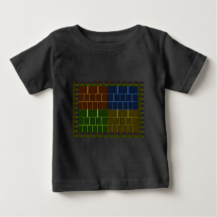 美しい アメージング レインボー カラー ジオメトリック デザイン ベビーTシャツ
