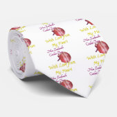 美しい アメージング 赤いクリケットボール デザイン ネクタイ (ロール)