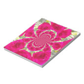 美しい アメージング 赤いバラのカレイドスコープ パターン ノートパッド (回転)