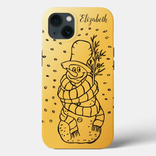 美しい,アメージング,金ゴールドクリスマス雪だるま Case-Mate iPhoneケース (裏面)