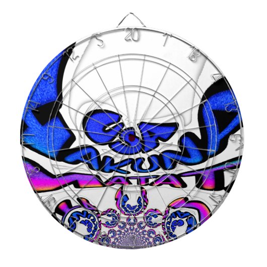 美しい アメージング USA ファン テキスト アート パターン デザイン ダーツボード (正面)