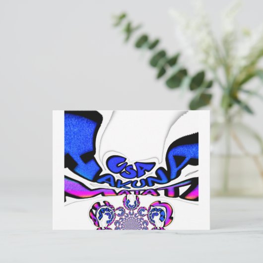 美しい アメージング USA ファン テキスト アート パターン デザイン ポストカード (スタンド正面)