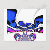 美しい アメージング USA ファン テキスト アート パターン デザイン ポストカード (正面)