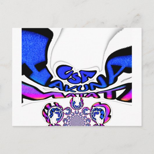 美しい アメージング USA ファン テキスト アート パターン デザイン ポストカード (正面)