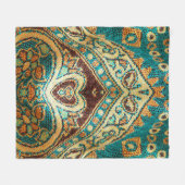 美しい，アラブ，アラビア語，アラビア語，アラビア風の織物 フリースブランケット (正面(横))