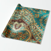 美しい,アラブ,アラビア語,アラビア語,アラビア風の織物 ラッピングペーパー (アンロールド)