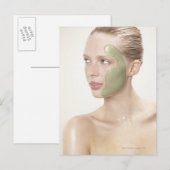 美しい，ウェット，スパ，ヘアアップ，ブロンド，青い目 ポストカード (正面/裏面)