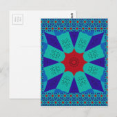 美しい エジプトの女性らしいデザインの色 ポストカード (正面/裏面)