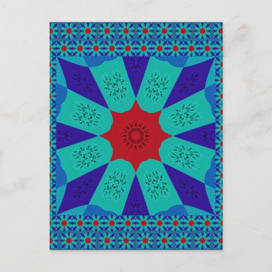 美しい エジプトの女性らしいデザインの色 ポストカード (正面)