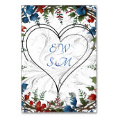 美しい、エレガントで遊び心のあるウェディングをテーマにした装飾 テーブルナンバー (裏面)