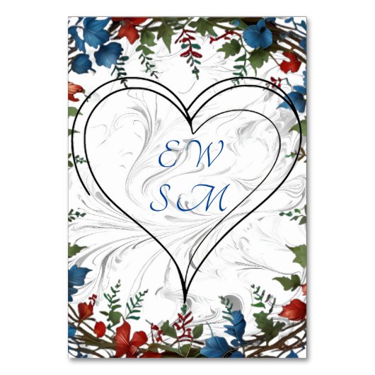 美しい、エレガントで遊び心のあるウェディングをテーマにした装飾 テーブルナンバー (裏面)